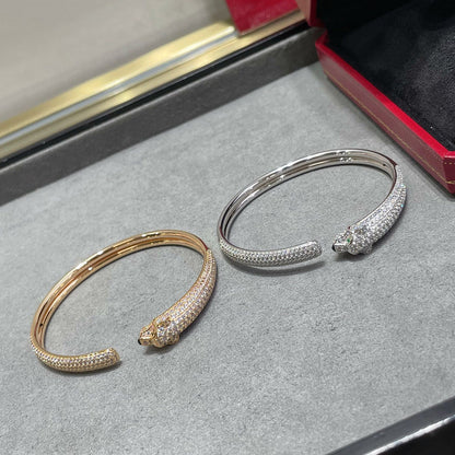 [Clover Jewelry]PANTHERE FULL DIAMOND OPEN BRACELET