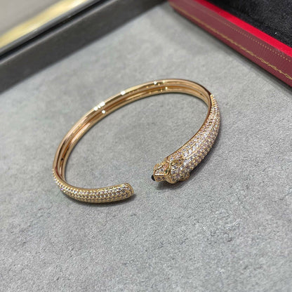 [Clover Jewelry]PANTHERE FULL DIAMOND OPEN BRACELET