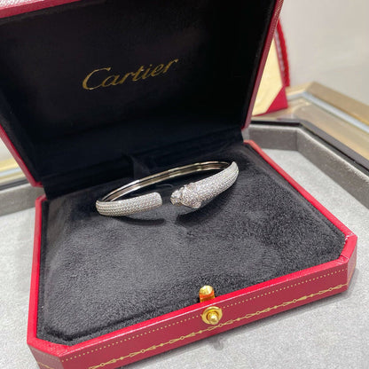 [Clover Jewelry]PANTHERE FULL DIAMOND OPEN BRACELET