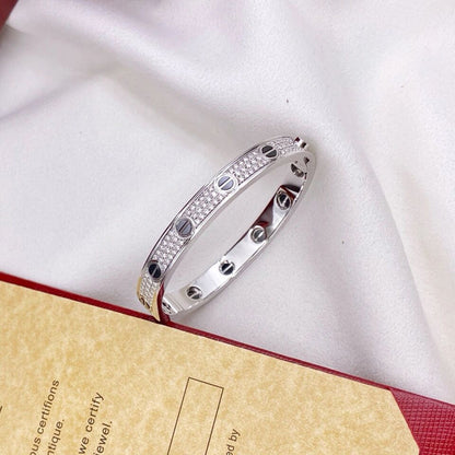 [Clover Jewelry]LOVE BRACELET 6.1MM DIAMOND-PAVED CERAMIC