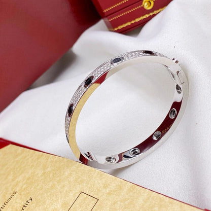 [Clover Jewelry]LOVE BRACELET 6.1MM DIAMOND-PAVED CERAMIC