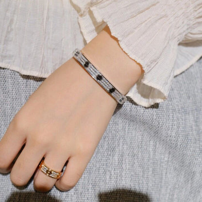 [Clover Jewelry]LOVE BRACELET 6.1MM DIAMOND-PAVED CERAMIC