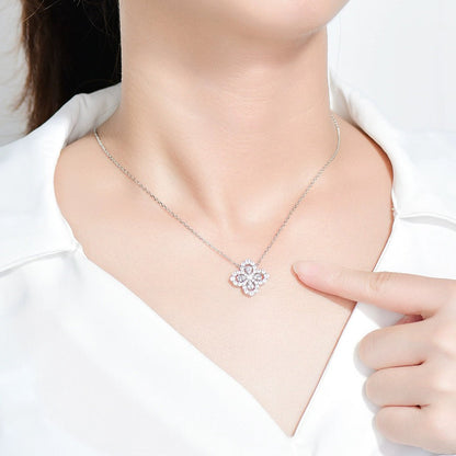 [Clover Jewelry]LOOP NECKLACE FULL MOTIF DIAMOND 16MM MULTIPLE COLORS