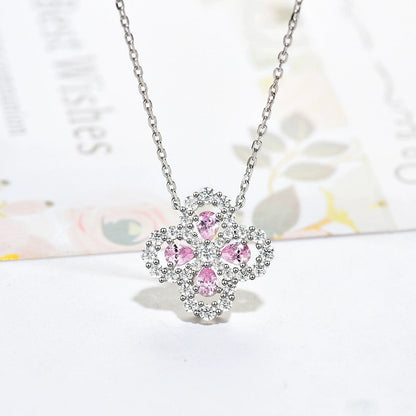 [Clover Jewelry]LOOP NECKLACE FULL MOTIF DIAMOND 16MM MULTIPLE COLORS