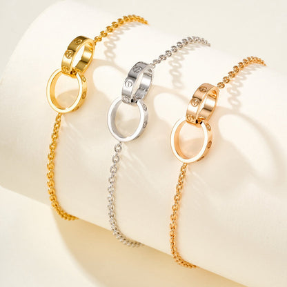 [Clover Jewelry]LOVE BRACELET DOUBLE RING