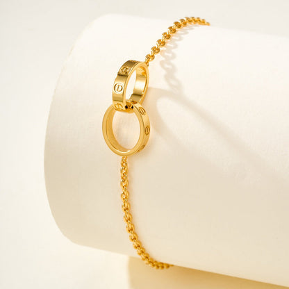 [Clover Jewelry]LOVE BRACELET DOUBLE RING