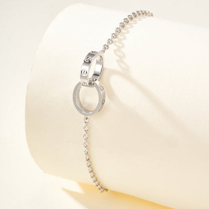 [Clover Jewelry]LOVE BRACELET DOUBLE RING