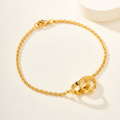 [Clover Jewelry]LOVE BRACELET DOUBLE RING