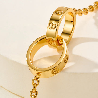 [Clover Jewelry]LOVE BRACELET DOUBLE RING