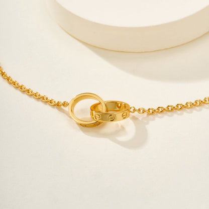 [Clover Jewelry]LOVE BRACELET DOUBLE RING