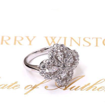 [Clover Jewelry]LOOP RING FULL MOTIF DIAMOND 16MM SILVE
