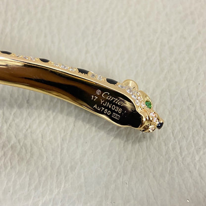 [Clover Jewelry]PANTHERE DOUBLE HEADED HALF DIAMOND OPEN BRACELET