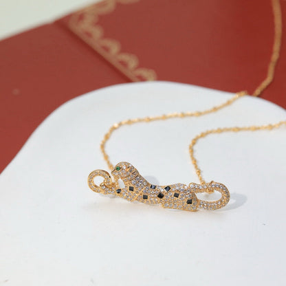 [Clover Jewelry]PANTHERE PAVED DIAMOND NECKLACE