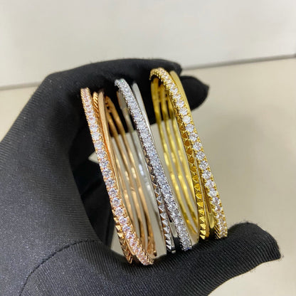 [Clover Jewelry]ETINCELLE HALF-PAVED DIAMOND BRACELET