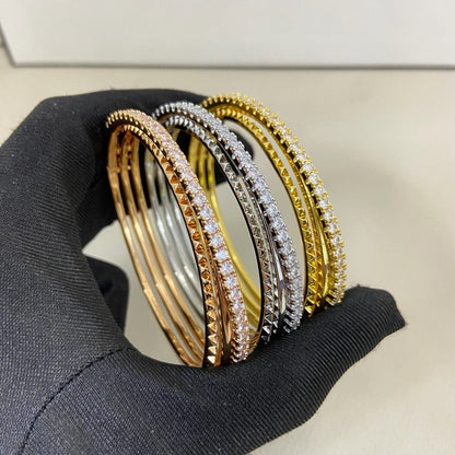 [Clover Jewelry]ETINCELLE HALF-PAVED DIAMOND BRACELET