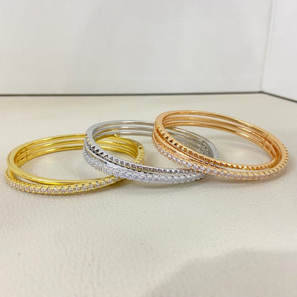[Clover Jewelry]ETINCELLE HALF-PAVED DIAMOND BRACELET
