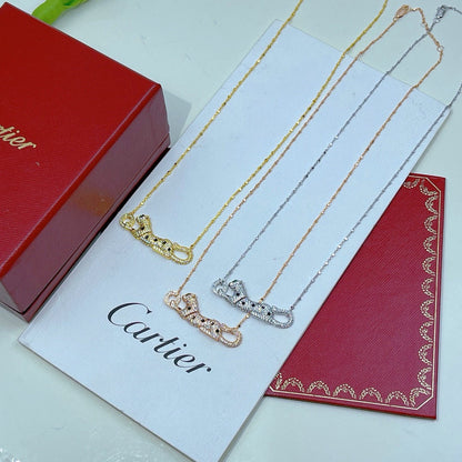 [Clover Jewelry]PANTHERE PAVED DIAMOND NECKLACE
