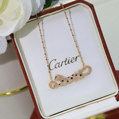 [Clover Jewelry]PANTHERE PAVED DIAMOND NECKLACE