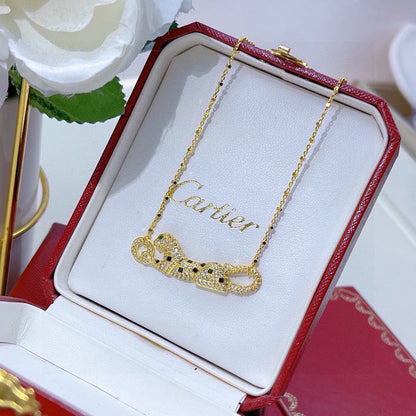 [Clover Jewelry]PANTHERE PAVED DIAMOND NECKLACE