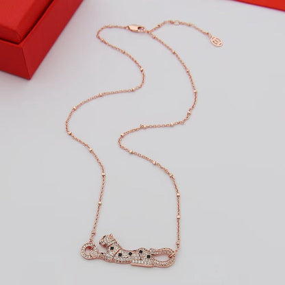 [Clover Jewelry]PANTHERE PAVED DIAMOND NECKLACE