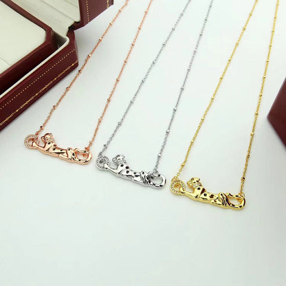 [Clover Jewelry]PANTHERE FULL DIAMOND NECKLACE