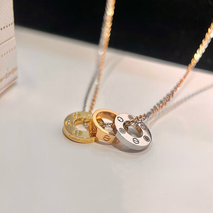 [Clover Jewelry]LOVE 6 DIAMOND PENDANT NECKLACE