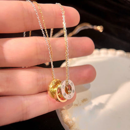 [Clover Jewelry]LOVE 6 DIAMOND PENDANT NECKLACE