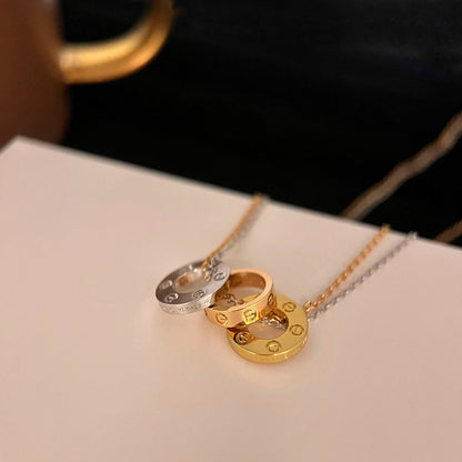 [Clover Jewelry]LOVE 6 DIAMOND PENDANT NECKLACE