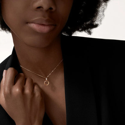 [Clover Jewelry]TRINITY  NECKLACE 1 DIAMOND