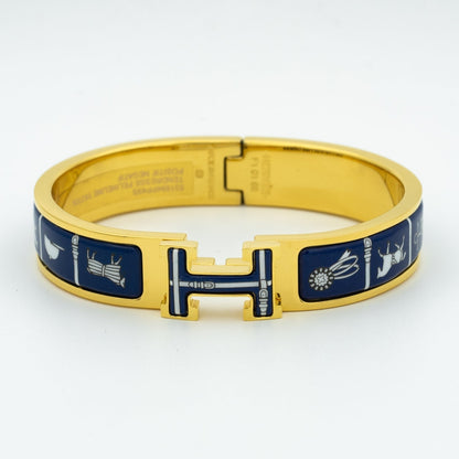 [Clover Jewelry]H BRACELET BLUE CERAMIC