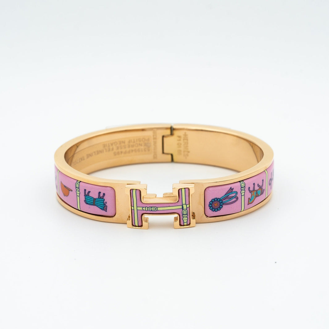 [Clover Jewelry]H PINK GOLD BRACELET PINK CERAMIC