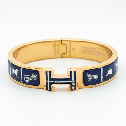 [Clover Jewelry]H BRACELET BLUE CERAMIC