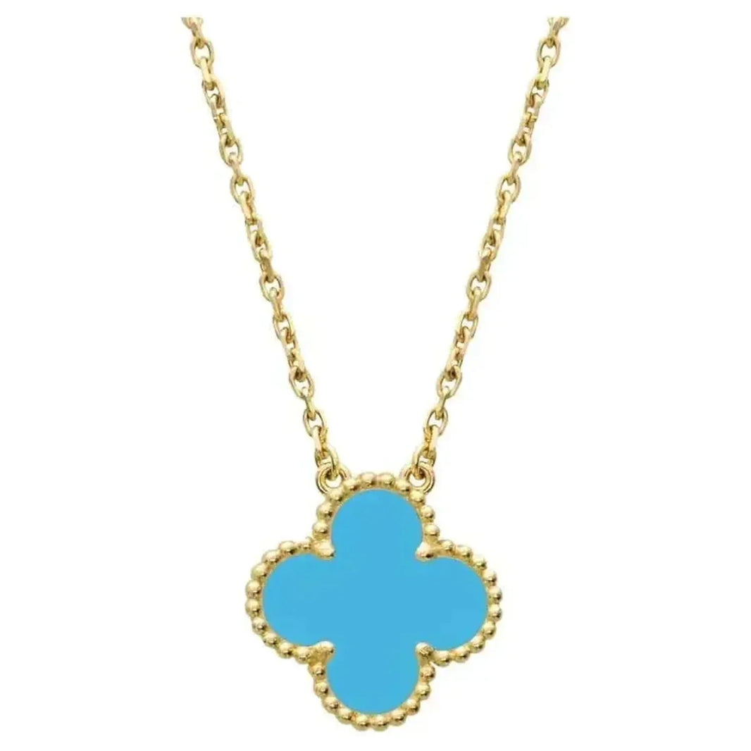 [Clover Jewelry]CLOVER 15MM VINTAGE TURQUOISE NECKLACE