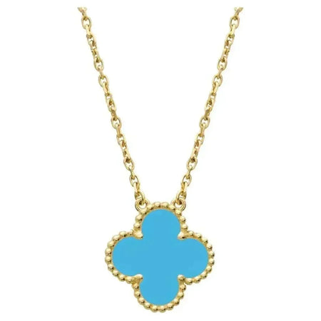 [Clover Jewelry]CLOVER 15MM VINTAGE TURQUOISE NECKLACE