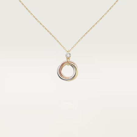 [Clover Jewelry]TRINITY  NECKLACE 1 DIAMOND
