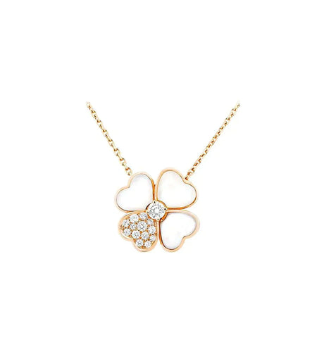 [Clover Jewelry]CLOVER MOP DIAMOND ROSE GOLD NECKLACE