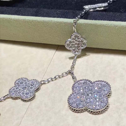 [Clover Jewelry]CLOVER 6 MOTIFS SILVER DIAMOND BRACELET