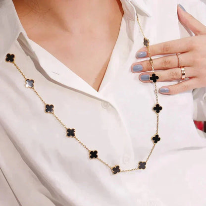 [Clover Jewelry]CLOVER 20 MOTIFS ONYX NECKLACE