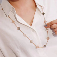 [Clover Jewelry]CLOVER 20 MOTIFS DARK MOP DIAMOND  NECKLACE