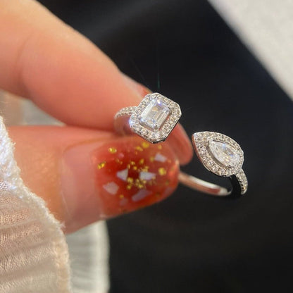 [Clover Jewelry]MY TWIN TOI & MOI SILVER DIAMOND RING