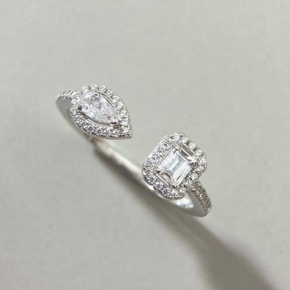 [Clover Jewelry]MY TWIN TOI & MOI SILVER DIAMOND RING