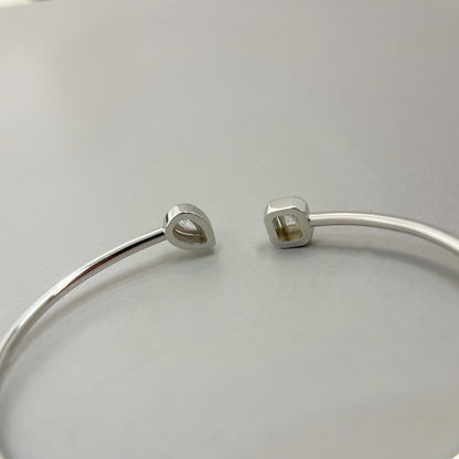 [Clover Jewelry]JONC FLEX MY TWIN TOI & MOI SILVER DIAMOND BRACELET