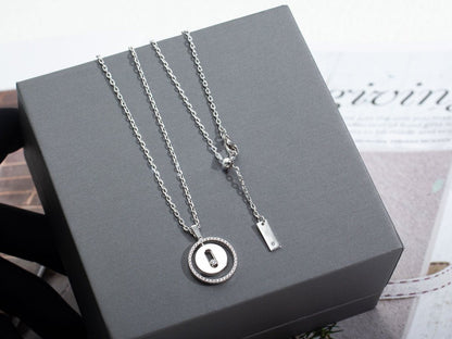 [Clover Jewelry]LUCKY MOVE PM NECKLACE SILVER DIAMOND