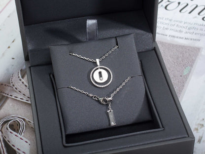 [Clover Jewelry]LUCKY MOVE PM NECKLACE SILVER DIAMOND