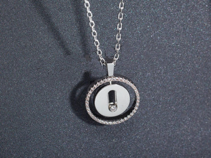 [Clover Jewelry]LUCKY MOVE PM NECKLACE SILVER DIAMOND