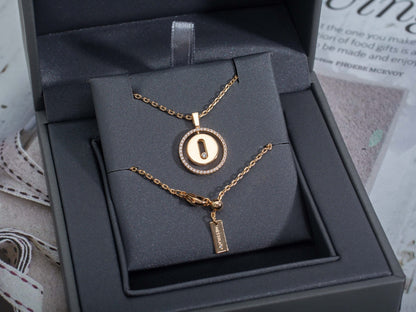[Clover Jewelry]LUCKY MOVE PM NECKLACE PINK GOLD DIAMOND