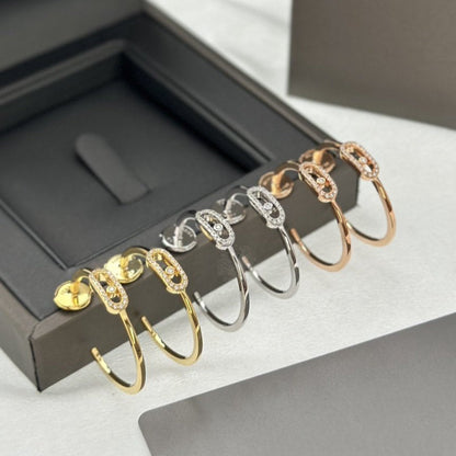 [Clover Jewelry]CREOLES MOVE UNO PM DIAMOND EARRINGS