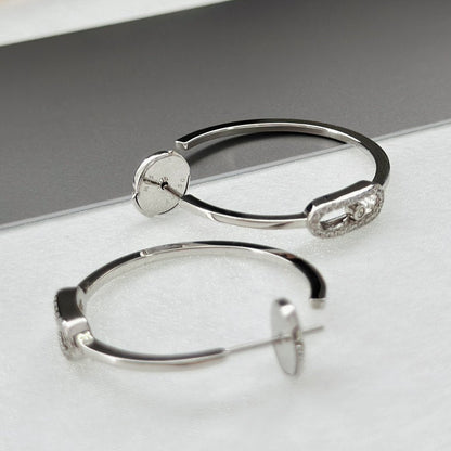 [Clover Jewelry]CREOLES MOVE UNO PM DIAMOND EARRINGS