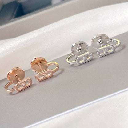 [Clover Jewelry]CREOLES MOVE UNO MINI 1 DIAMOND EARRINGS