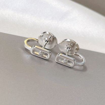 [Clover Jewelry]CREOLES MOVE UNO MINI 1 DIAMOND EARRINGS